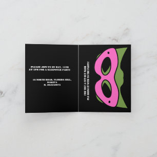 Superhelden-Junge Pink & Green Game-Avatar und Mas Einladung