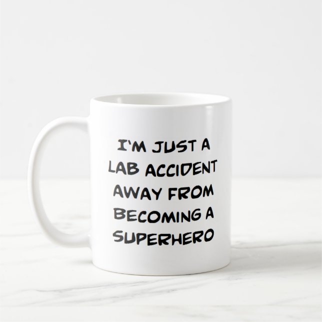 Superhelden-Labrador Kaffeetasse (Links)