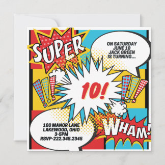 Superhelden-Party-Einladung Einladung