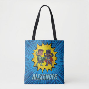 Superhelden-personalisierte Jungen-Tasche mit indi