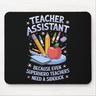 Superhelden-Sidekick unterrichtet Lehrer I Mousepad