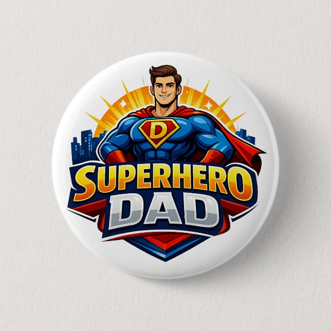 Superhelden-Vater Button (Vorderseite)