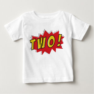 Superhelden Zweijährige Party Geburtstag Jungen Baby T-shirt