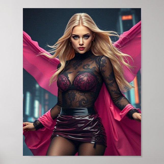 Superheldin Poster (Vorne)
