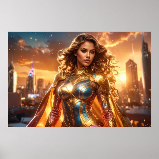 SUPERHELDIN - WEIBLICHER SUPERHELD POSTER (Vorne)