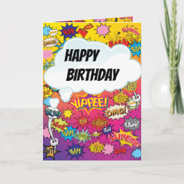 Superheran Monogram Birthday Surprise Kids Card Karte