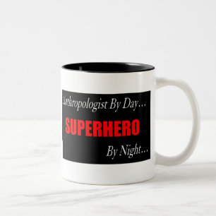 Superhero-Anthropologen-Tasse Zweifarbige Tasse