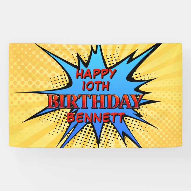 Superhero Birthday Banner (Horizontal)