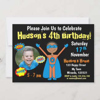 Superhero Birthday Einladung