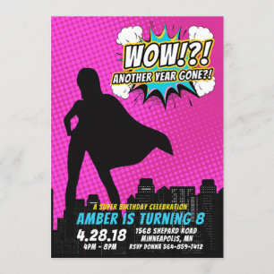 Superhero Birthday Einladung