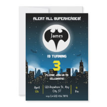 Superhero Birthday Einladung für Junge