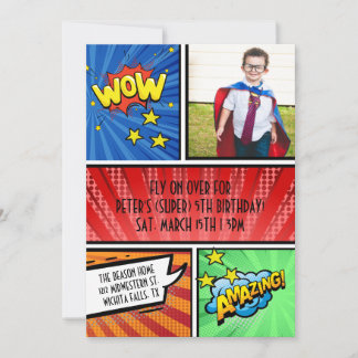 Superhero Birthday Invitation | Comic Book Party  Einladung
