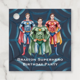 Superhero Birthday Party für Jungen Danke Geschenkanhänger