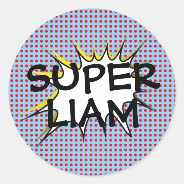 Superhero Birthday Party Stickers (Vorderseite)