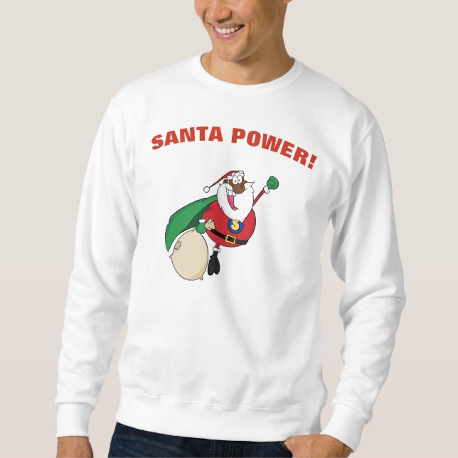 Superhero Black Santa Power Shirt (Vorderseite)