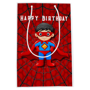 SuperHero Boy Birthday Party Mittlere Geschenktüte