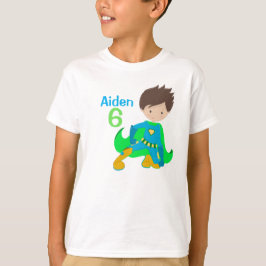 Superhero Boy Geburtstagsparty Custom Kids T-Shirt