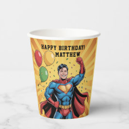 Superhero Boys Birthday Party Pappbecher
