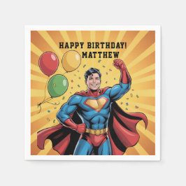 Superhero Boys Birthday Party Serviette