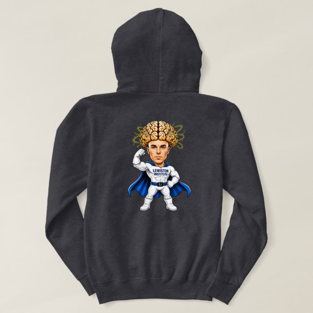 Superhero Brain Power Hoodie (Design Rückseite)