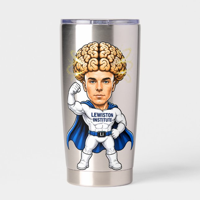 Superhero Brain Power Thermobecher (Rückseite)