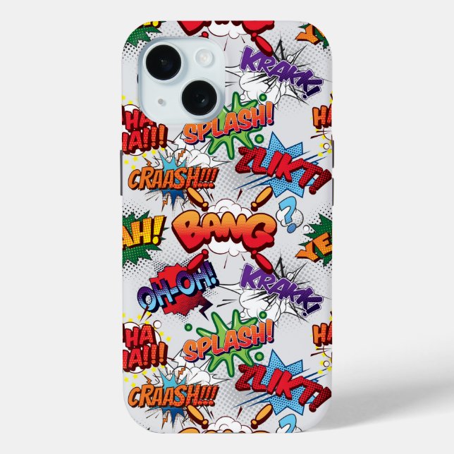 Superhero Bubble Pattern Case-Mate iPhone Hülle (Rückseite)