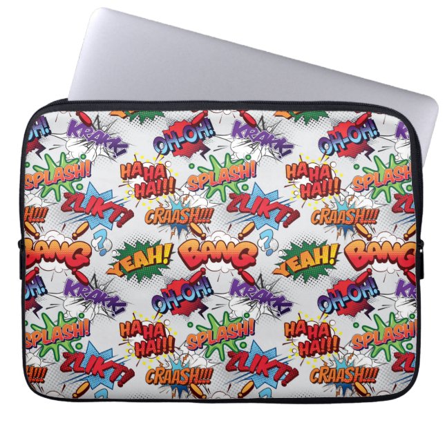 Superhero Bubble Pattern Laptopschutzhülle (Vorderseite)