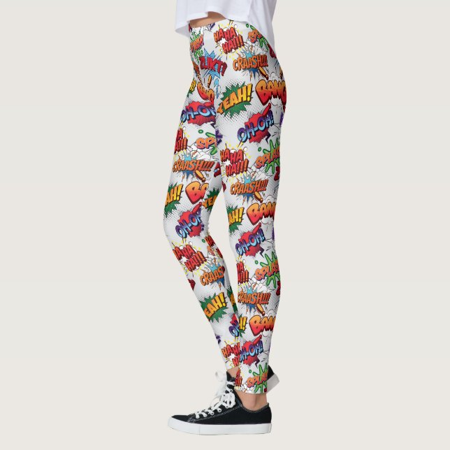 Superhero Bubble Pattern Leggings (Links)