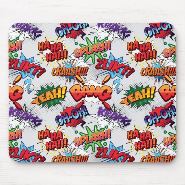 Superhero Bubble Pattern Mousepad (Vorne)