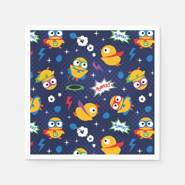 Superhero Chicken Serviette (Vorderseite)