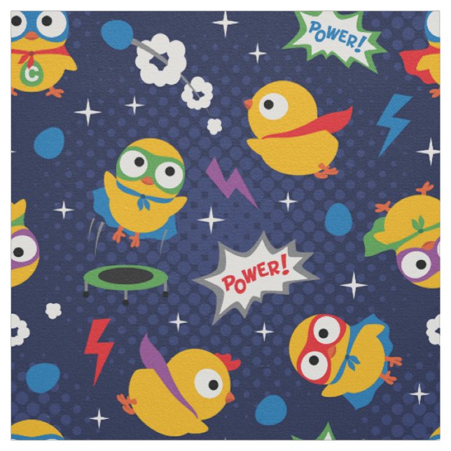 Superhero Chicken Stoff (Muster)