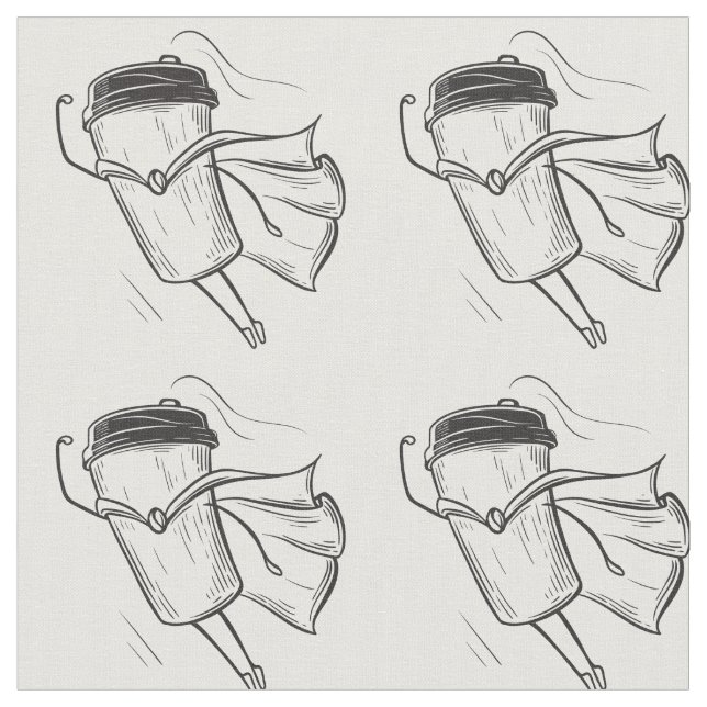 Superhero Coffee Tumbler Stoff (Nahaufnahme)