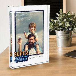 Superhero Comic Book Foto Geschenk für Vater Keepa