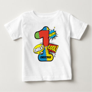 Superhero-Comic-Buch-Gewohnheit Baby T-shirt