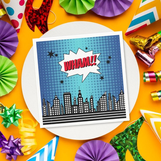 Superhero Comic buchen jedes Alter Geburtstag Serviette (Von Creator hochgeladen)