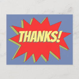 Superhero Comic Danke Postkarte