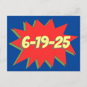 Superhero-Comic Save the Date Ankündigungspostkarte