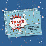 Superhero Comic Speech Bubble Boy Birthday Dankeskarte<br><div class="desc">Superhero Comic Speech Bubble Boy Geburtstag Danke Karte. Fügen Sie Ihre Nachricht und Ihren Namen hinzu. Spaß Cartoon Geburtstag danke dir Karte für Jungs.</div>
