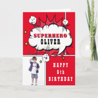 Superhero Comic Speech Bubble Boy Birthday Foto