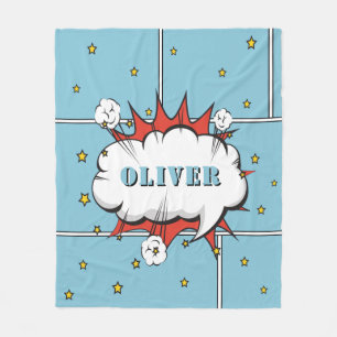 Superhero Comic Speech Bubble Boy Foto Fleecedecke