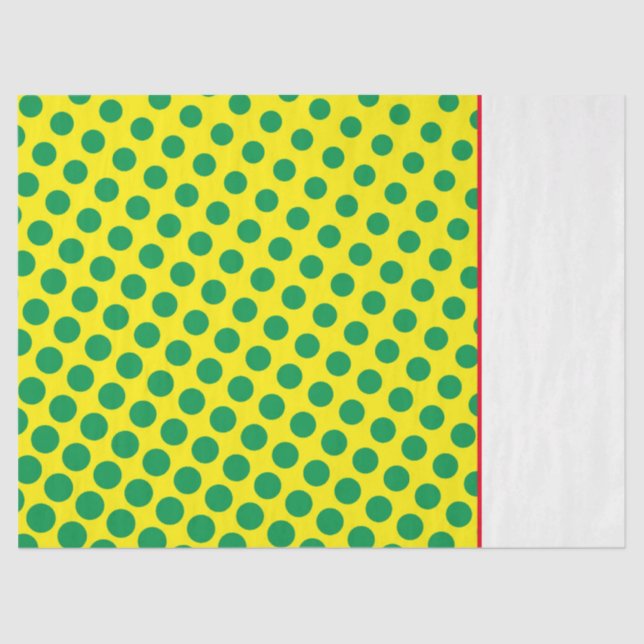 Superhero Comicen Gelbe Punkte Spaß Kinder Seidenpapier (Vorderseite)