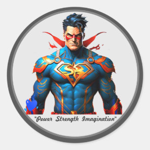 "Superhero Design Studio" Runder Aufkleber