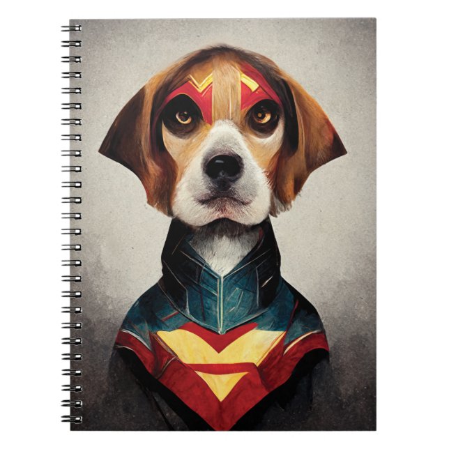 Superhero Dog Portrait | BEAGLE Notizblock (Vorderseite)