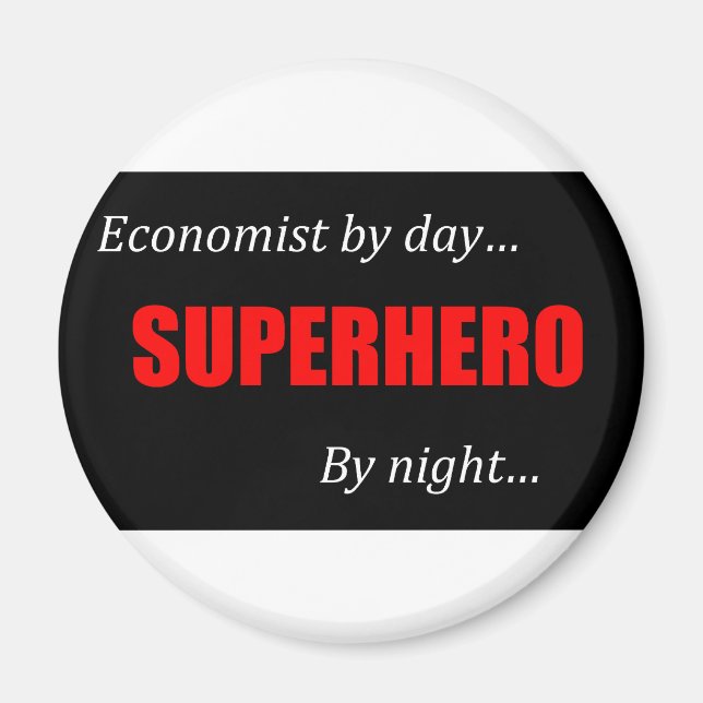 Superhero Economists Magnet (Vorne)
