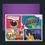 Superhero Einladung<br><div class="desc">Superheld und Villains Geburtstagseinladung - Hey, alle Helden und Schurken! Schau! Oben am Himmel! Das ist ein Vogel! Es ist ein Flugzeug! Diese alte Comic-Superheld-Einladung ist die ideale Party Einladung für einen super Geburtstag Extravaganza. Egal, ob es sich um einen Verbrecher oder um einen überragenden Schurkenmeister handelt, diese Einladung des...</div>