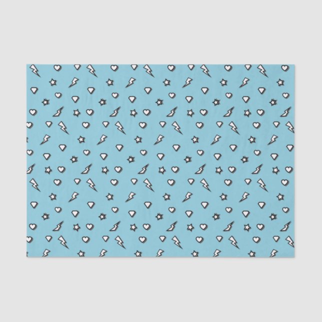 Superhero-Freund-Comicvalentine-Seidenpapier Seidenpapier (Vorderseite)