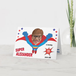 Superhero Fun Geburtstag fliegender Junge Tremende Karte