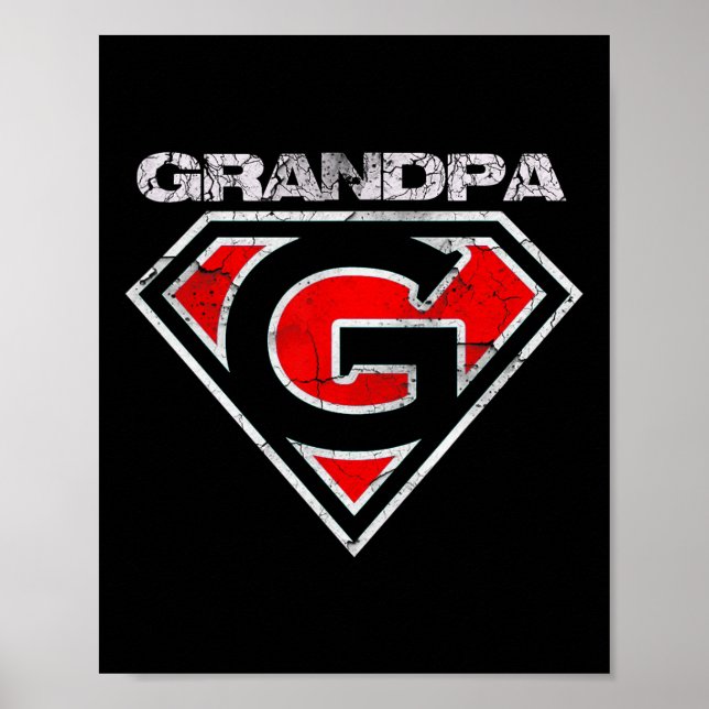 Superhero Funny Gift Fathers Day Shirt Poster (Vorne)