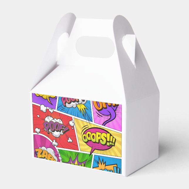 Superhero Gamer Comic Buchdesign FAVOR BOX Geschenkschachtel (Vorderseite)