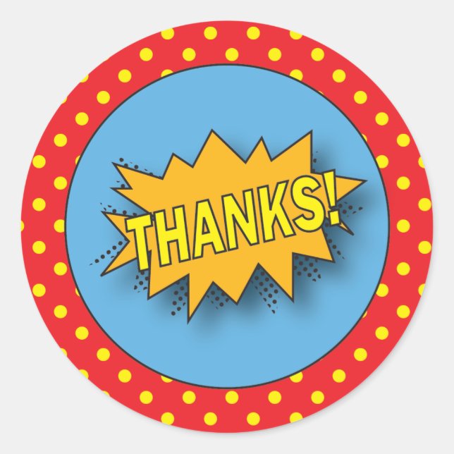 Superhero | Gefälligkeitsaufkleber Runder Aufkleber (Vorderseite)